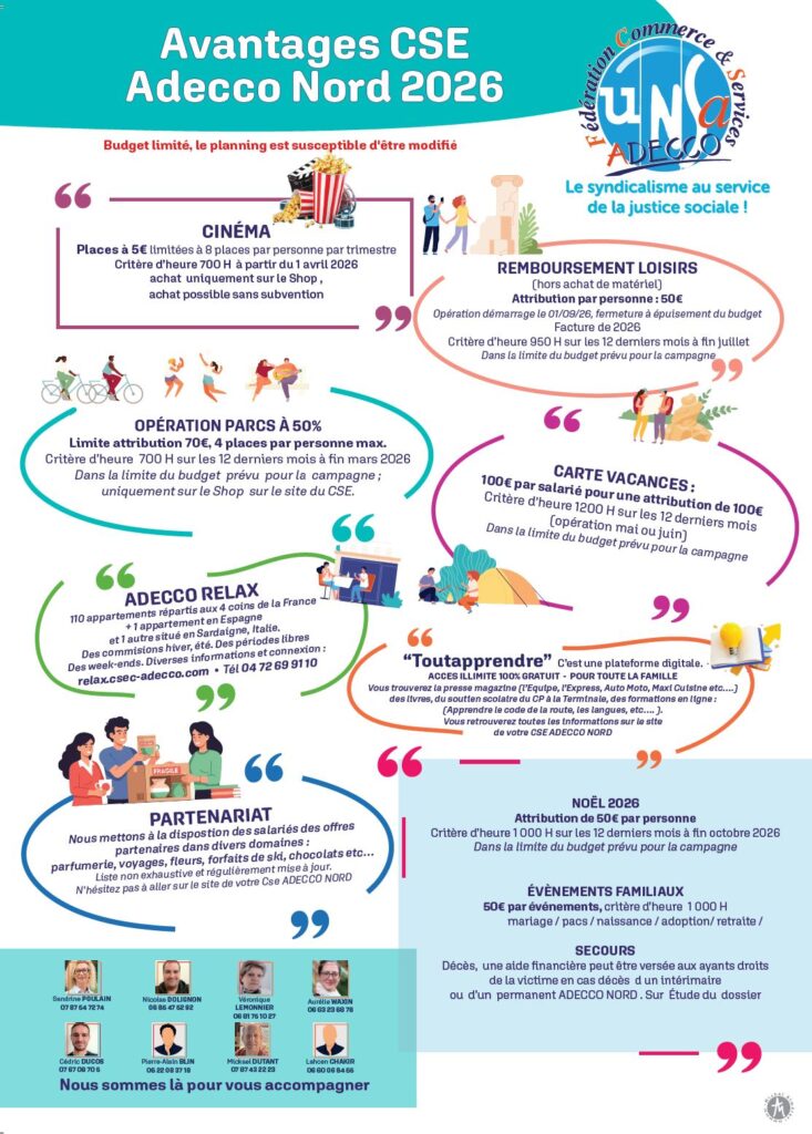 Avantages CSE Nord 2026